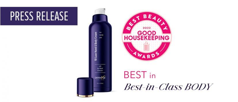 DefenAge® 10 Luxe Hand & Body Cream Wins Good Housekeeping Beauty Award for Best Anti-Aging Body Cream